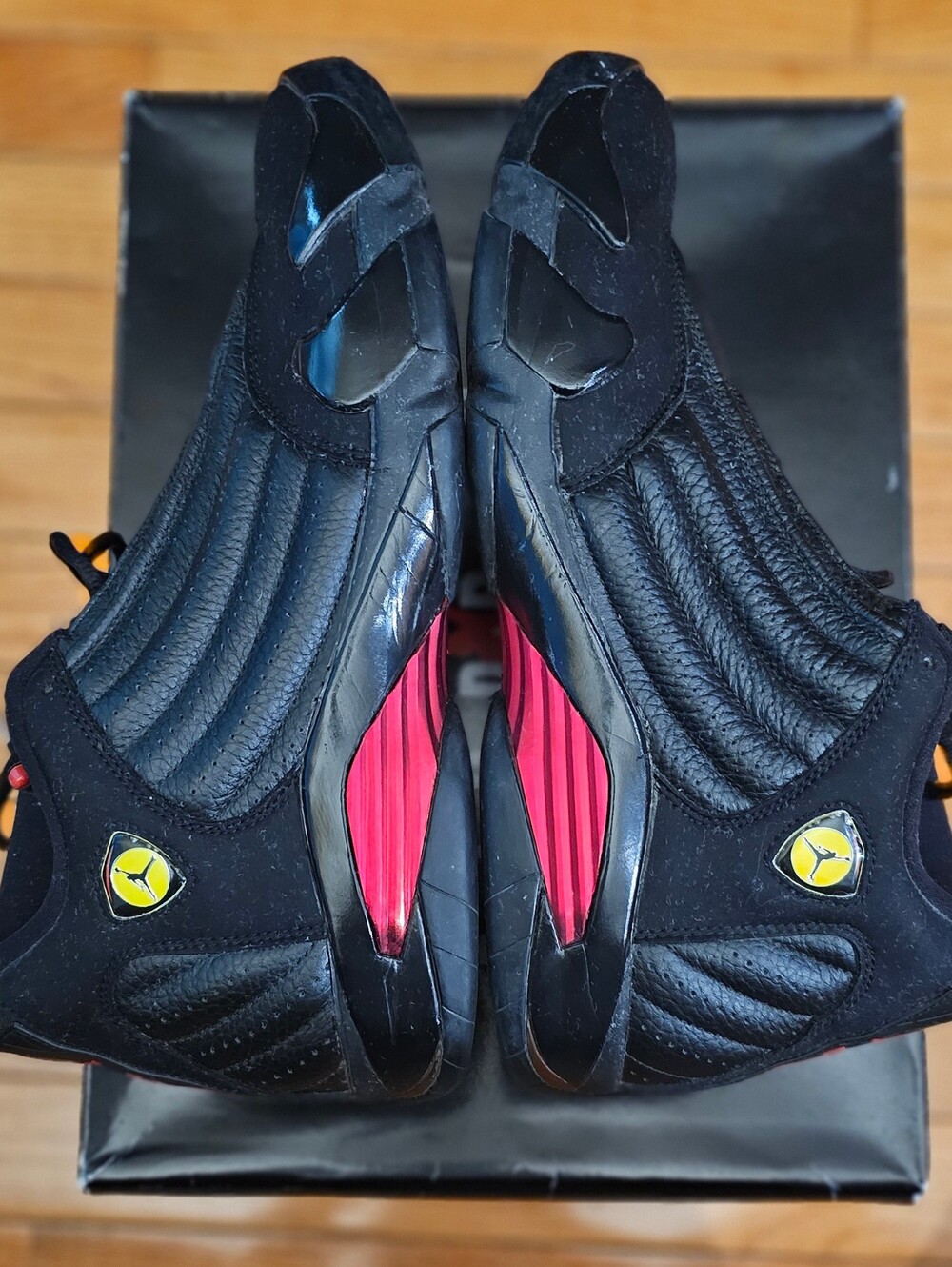 Air Jordan 14 Retro "Last Shot" (2018) Mens Size 13 Black & Red Basketball - Picture 5 of 7